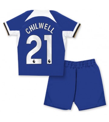 Chelsea Ben Chilwell #21 Hemmakläder Barn 2023-24 Kortärmad (+ Korta byxor)